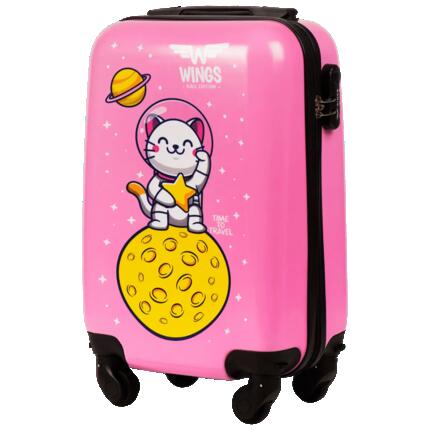 VALISE CABINE ENFANT RIGIDE WINGS JAUNE ROBOT S 20