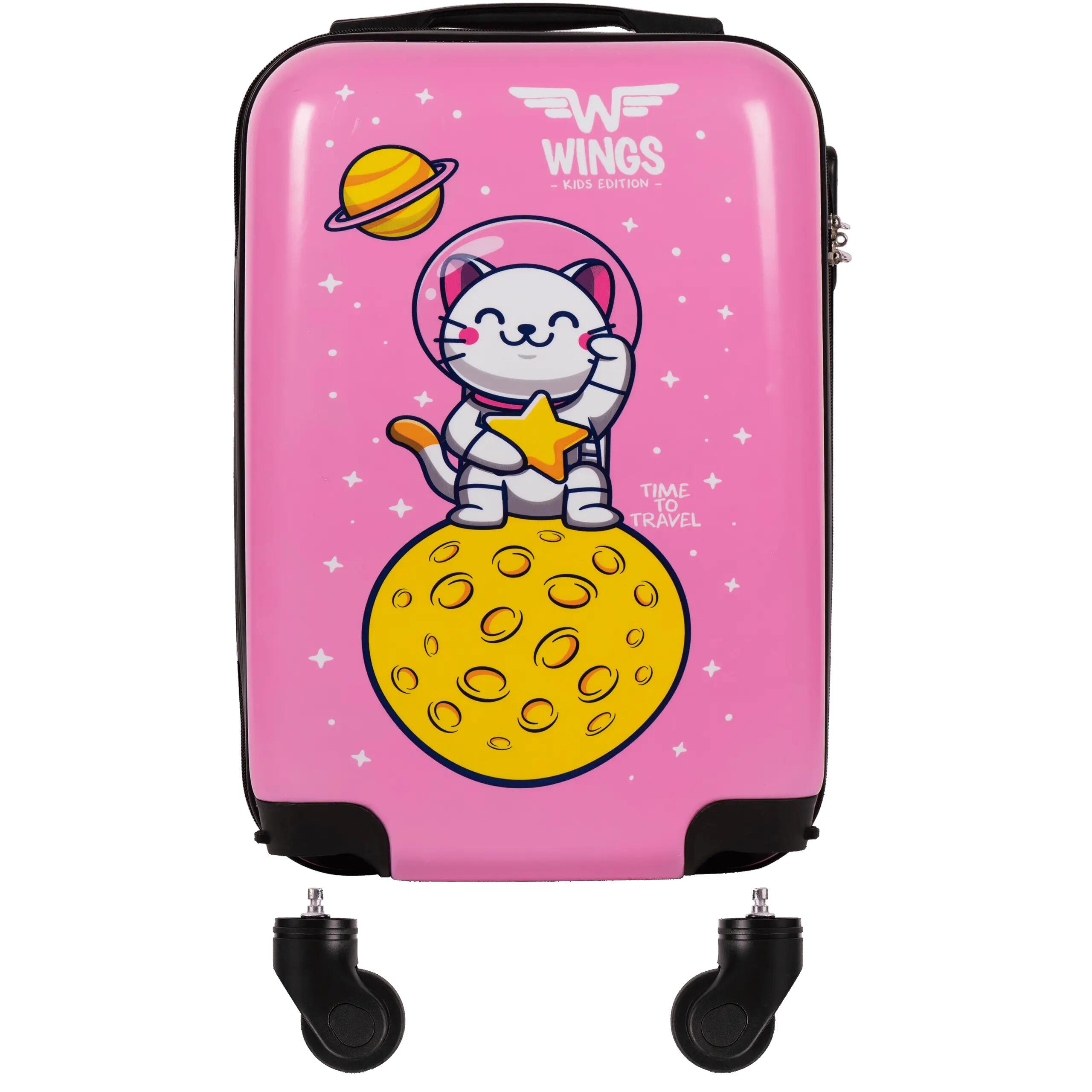 VALISE CABINE RIGIDE POUR ENFANTS WINGS ROSE ASTRONAUTE XS 18" 4/10