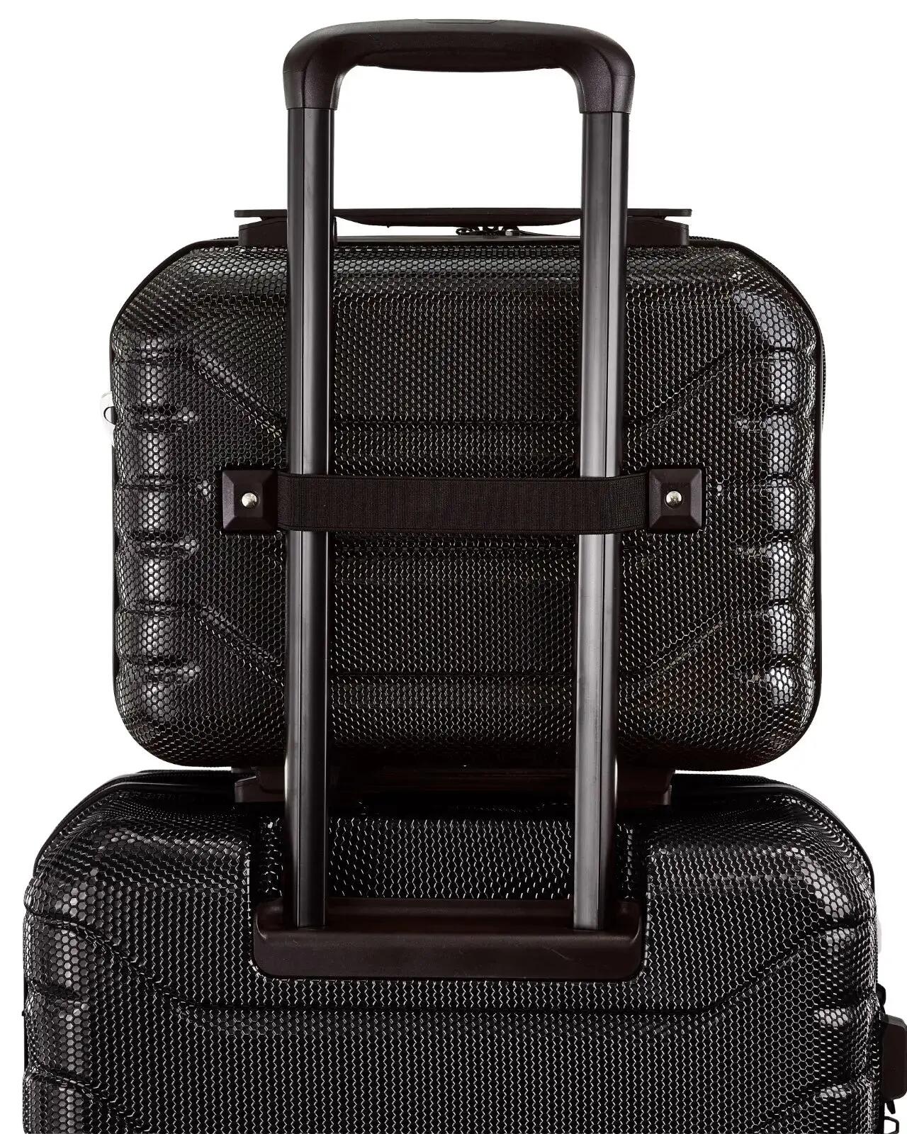 WINGS CRAKE reiskoffer met toilettas 14" ZWART 7/10
