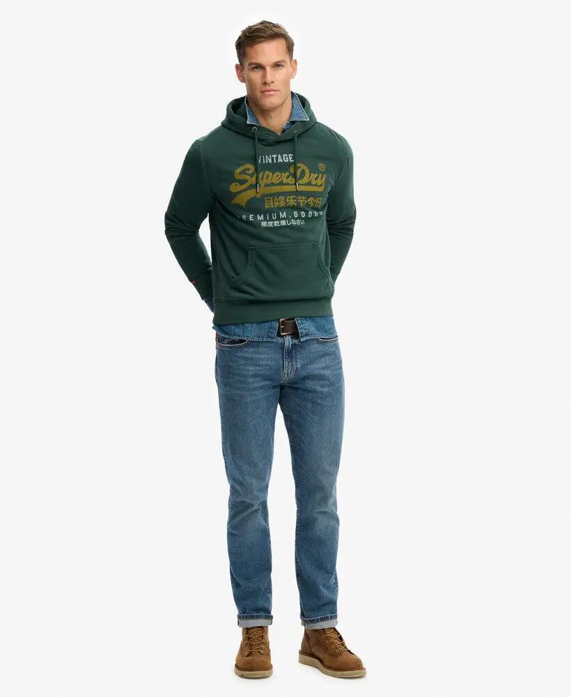 superdry Hoodie Vintage Logo Duo Classic 100% algodão – relaxed fit 3/5