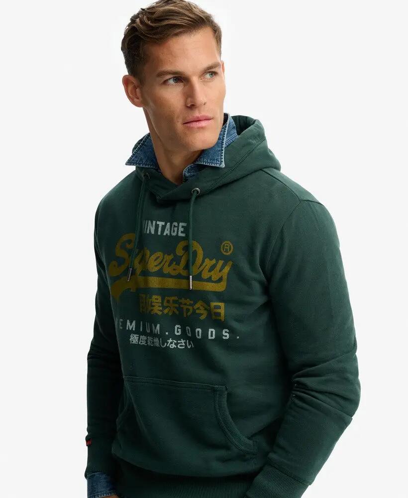 superdry Hoodie Vintage Logo Duo Classic 100% algodão – relaxed fit 2/5
