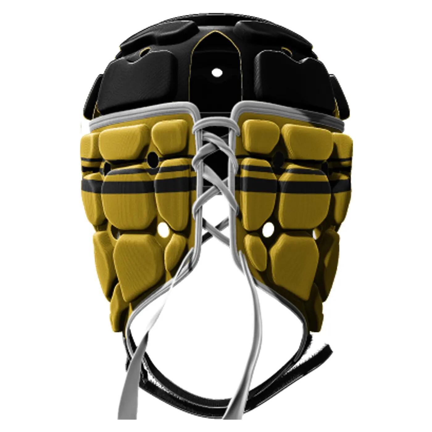Casco da rugby Impact V2 Brumby giallo e nero 2/3
