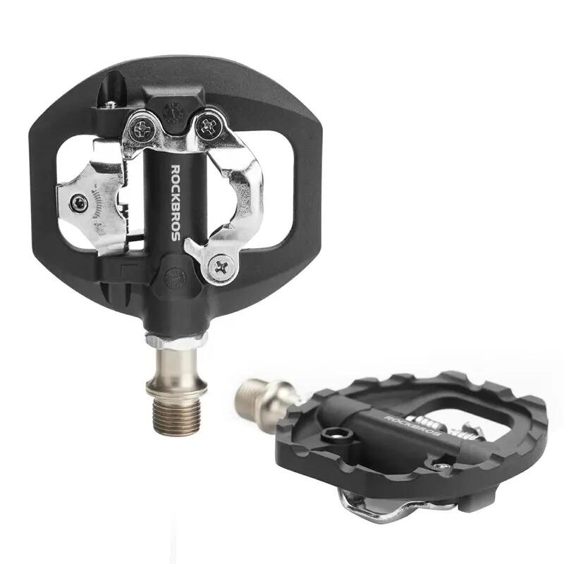 MTB pedals SPD and flat nylon with adjustable tension ROCKBROS
