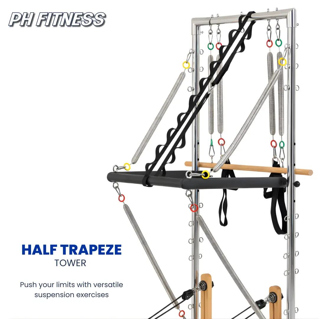 Reformer Pilates legno con Half Trapeze Tower | PH Fitness 5/9