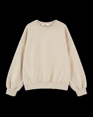 Dames oversized crewneck sweater unleash wings beige
