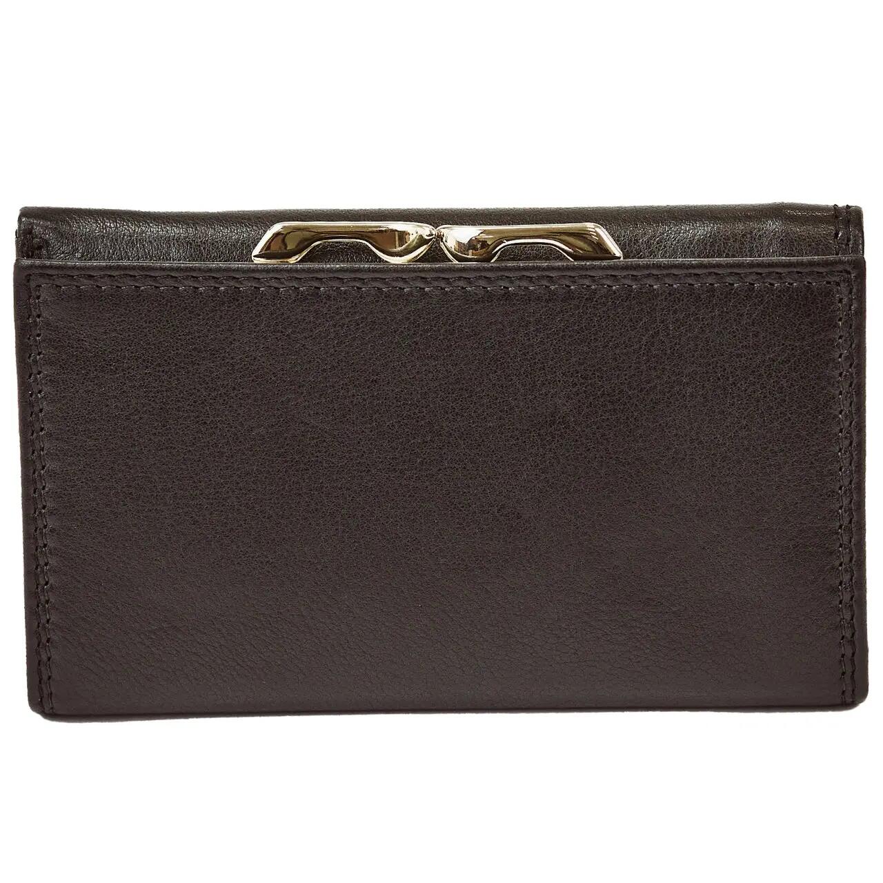 Portefeuille femme en cuir WINGS avec protection RFID et intérieur spacieux NOIR 6/6