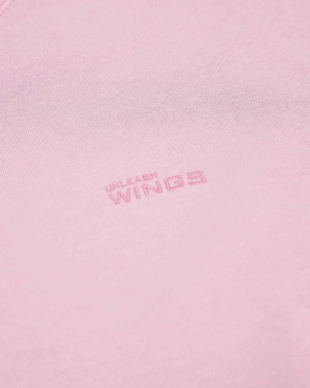 Dames oversized CREWNECK sweater UNLEASH WINGS PINK 3/4