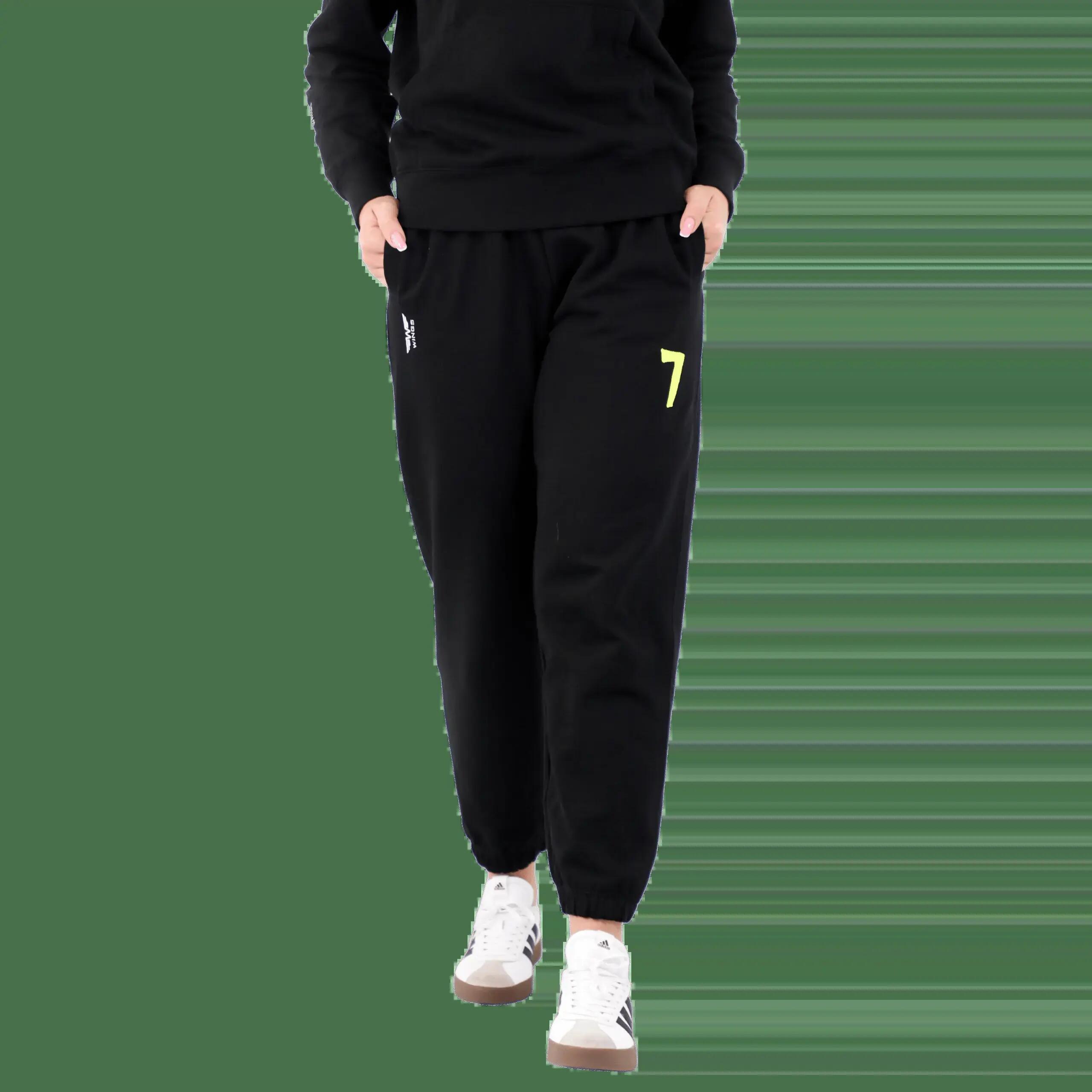 Zwarte OVERSIZE-joggingpak met Wings x Paprocki & Brzozowski-borduursel UNISEX S 7/7
