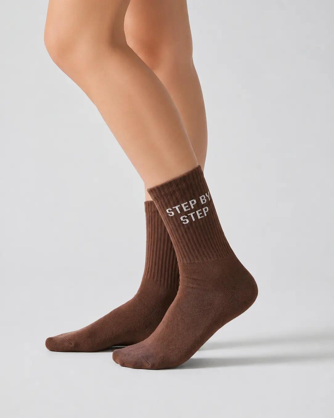 Chaussettes femme WINGS UNLEASH BROWN 2/3