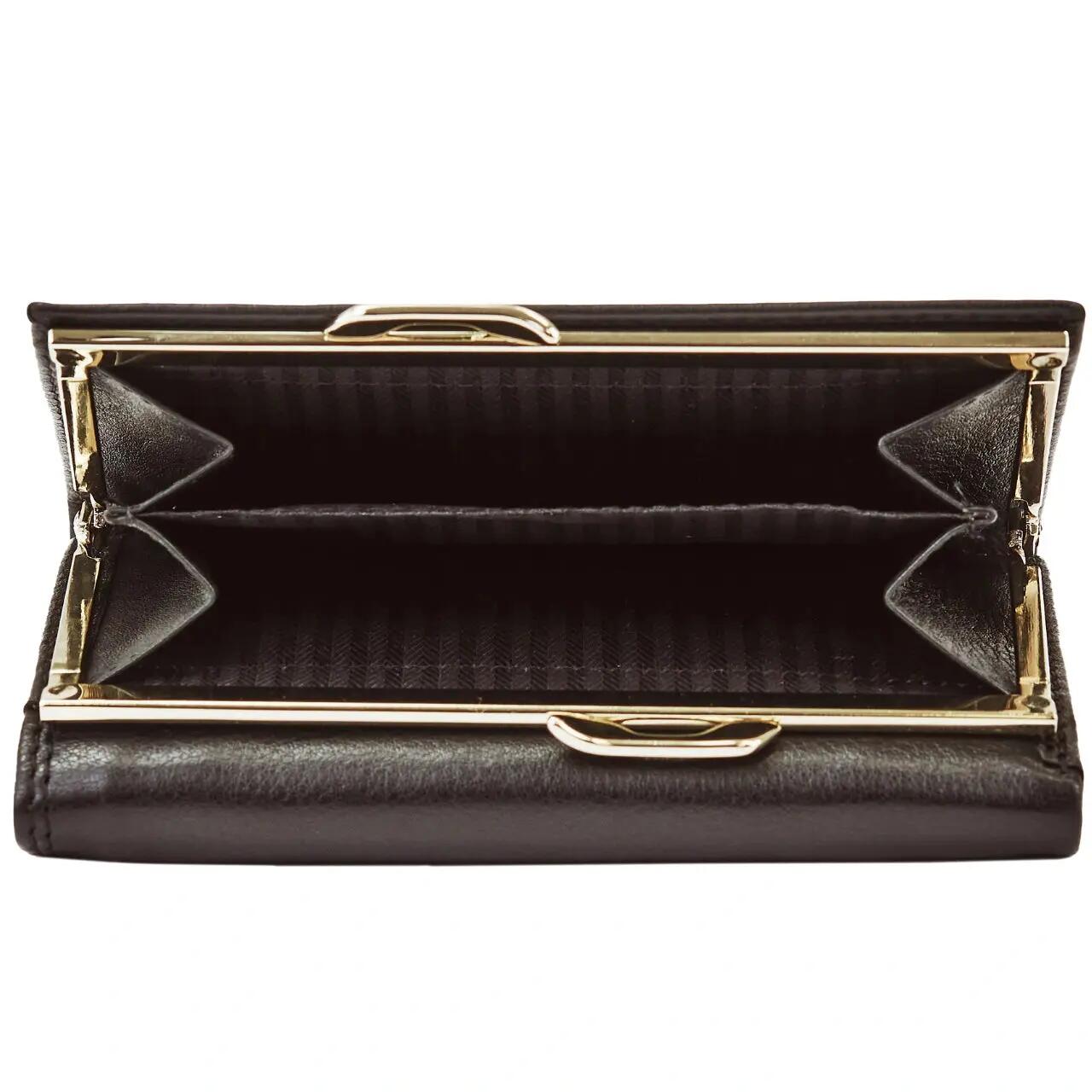 Portefeuille femme en cuir WINGS avec protection RFID et intérieur spacieux NOIR 3/6