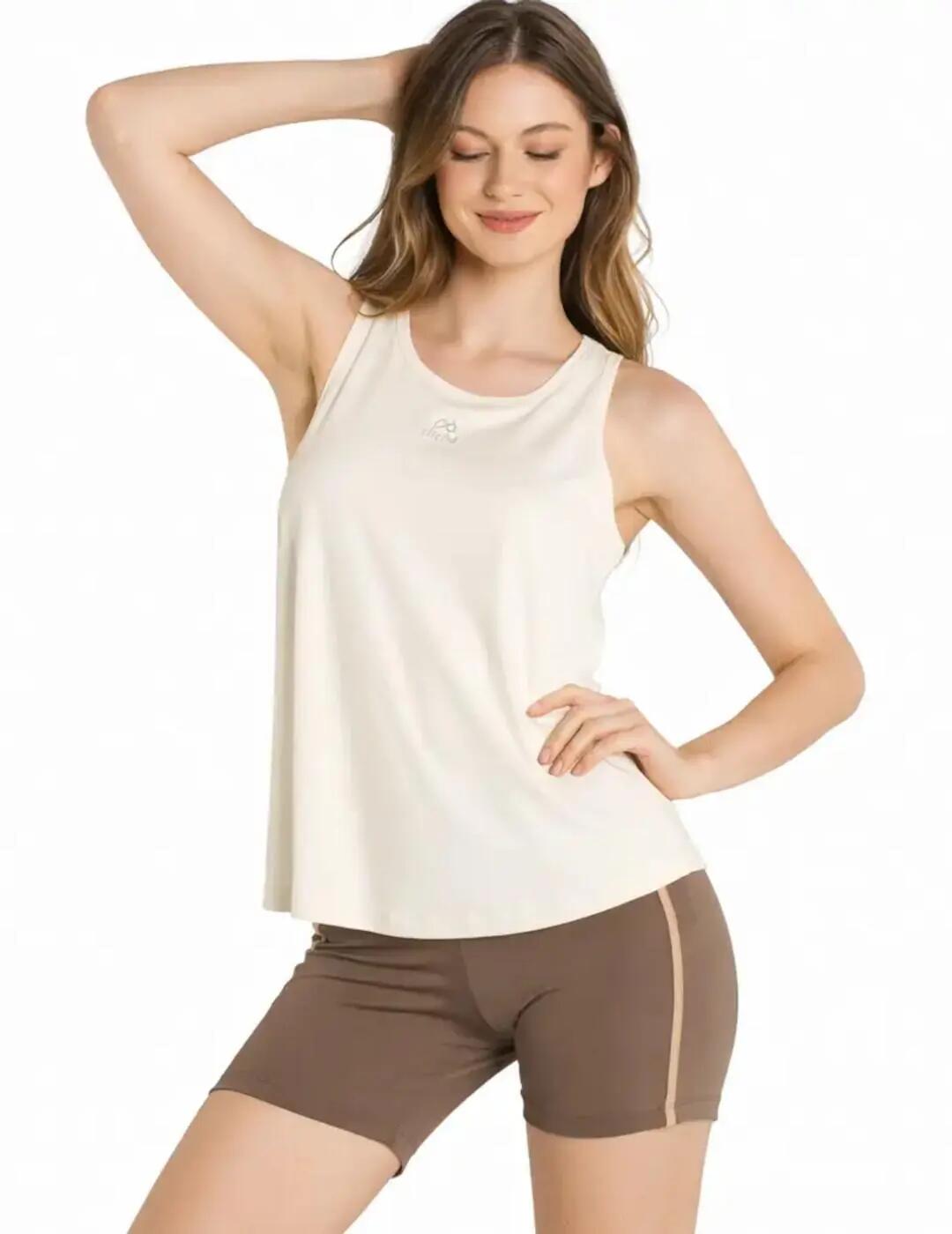 Camiseta para Mujer Ditchil Tank top energy Beige 3/3