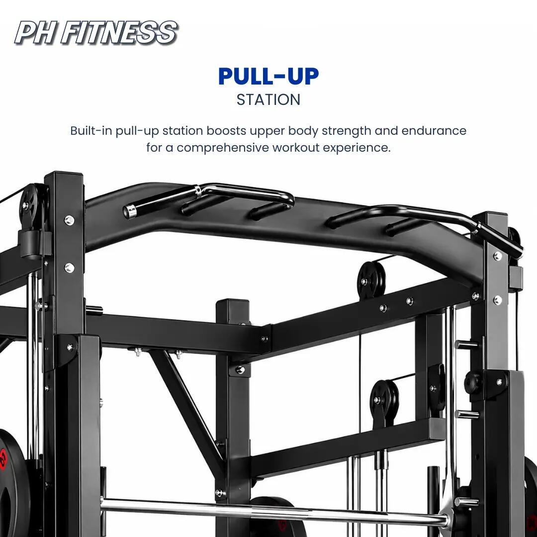 Power Rack Premium com máquina Smith e leg press – 160 kg 9/9