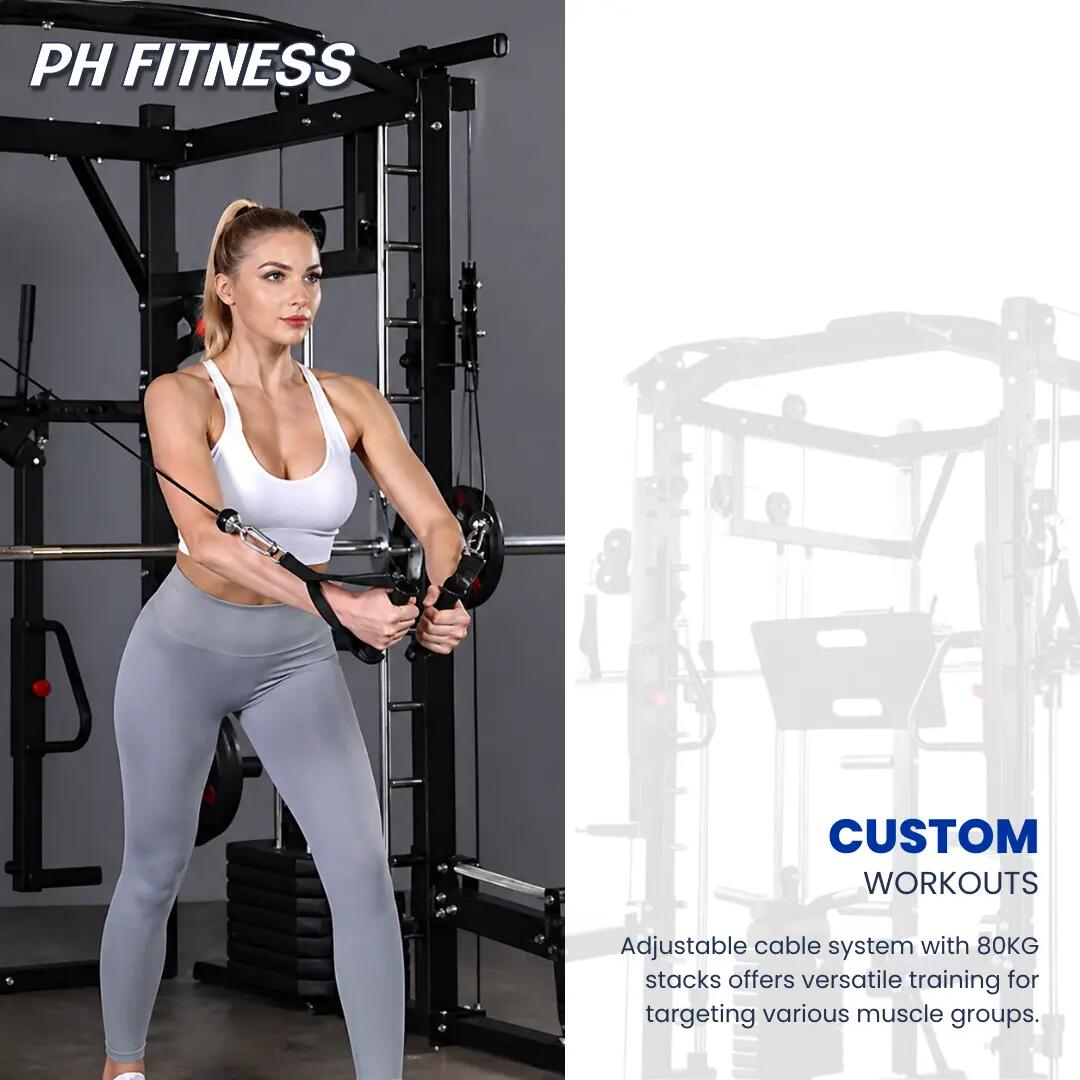 Power Rack Premium com máquina Smith e leg press – 160 kg 7/9
