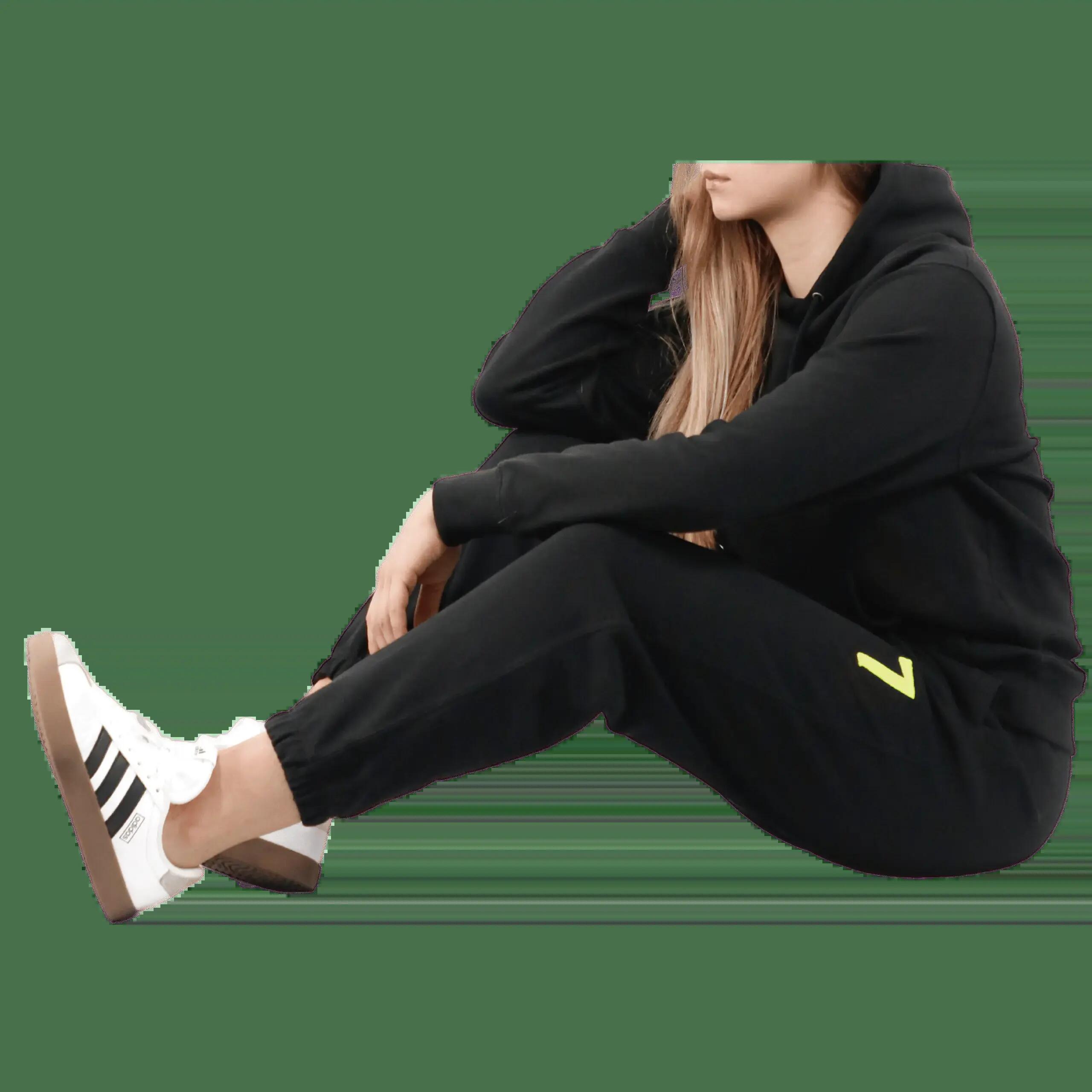 Zwarte OVERSIZE-joggingpak met Wings x Paprocki & Brzozowski-borduursel UNISEX S 3/7