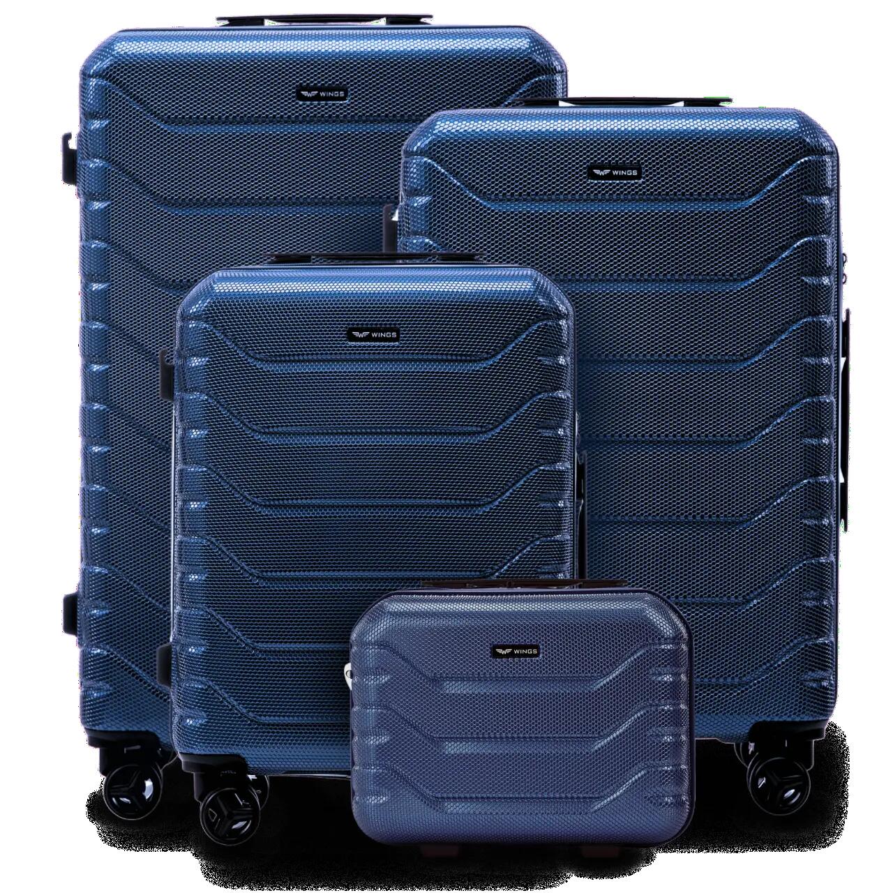Lot de 4 valises Wings CRAKE S/M/L + valise MIDDLE BLUE 1/10
