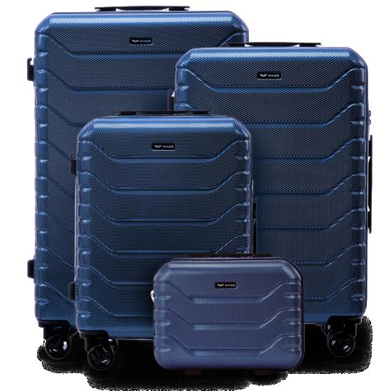 Lot de 4 valises Wings CRAKE S/M/L + valise MIDDLE BLUE