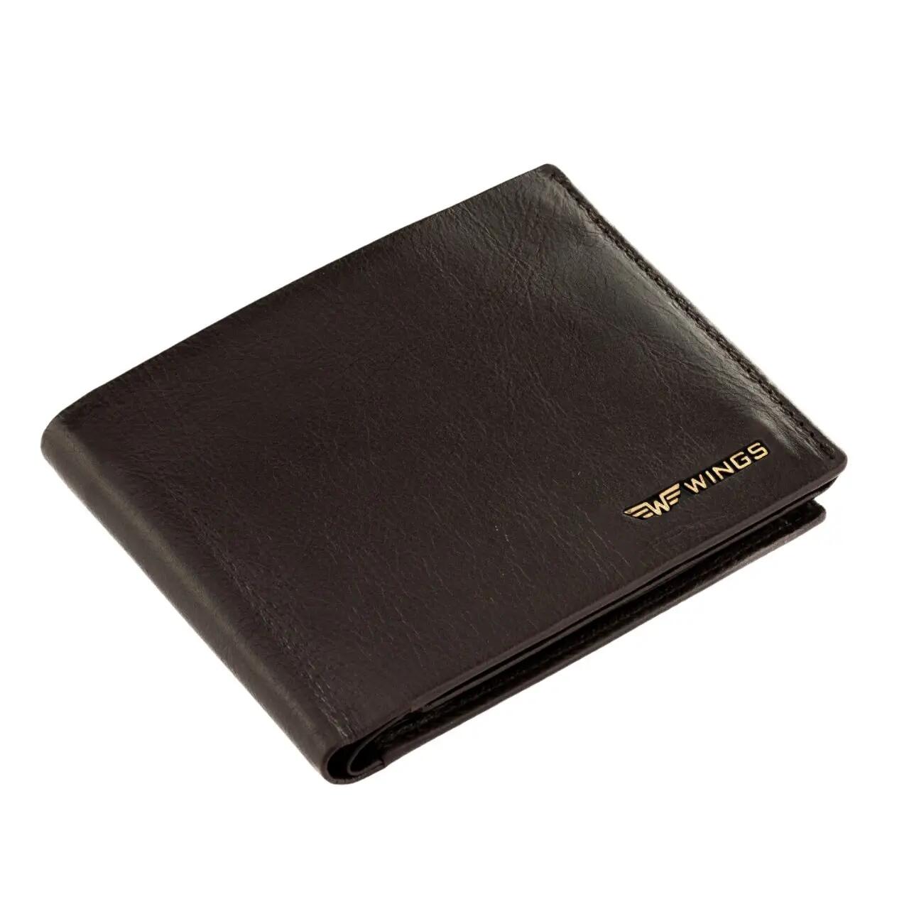 Portefeuille homme WINGS en cuir bovin naturel marron 4/7