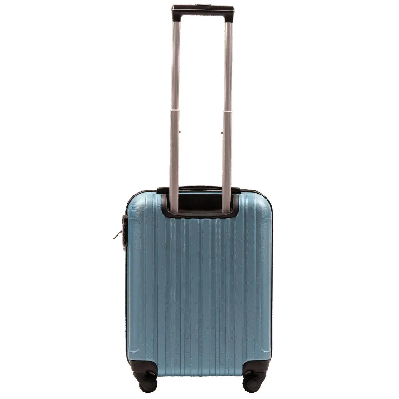 VALISE CABINE WINGS FLAMINGO 20" ARGENT BLEU 3/8
