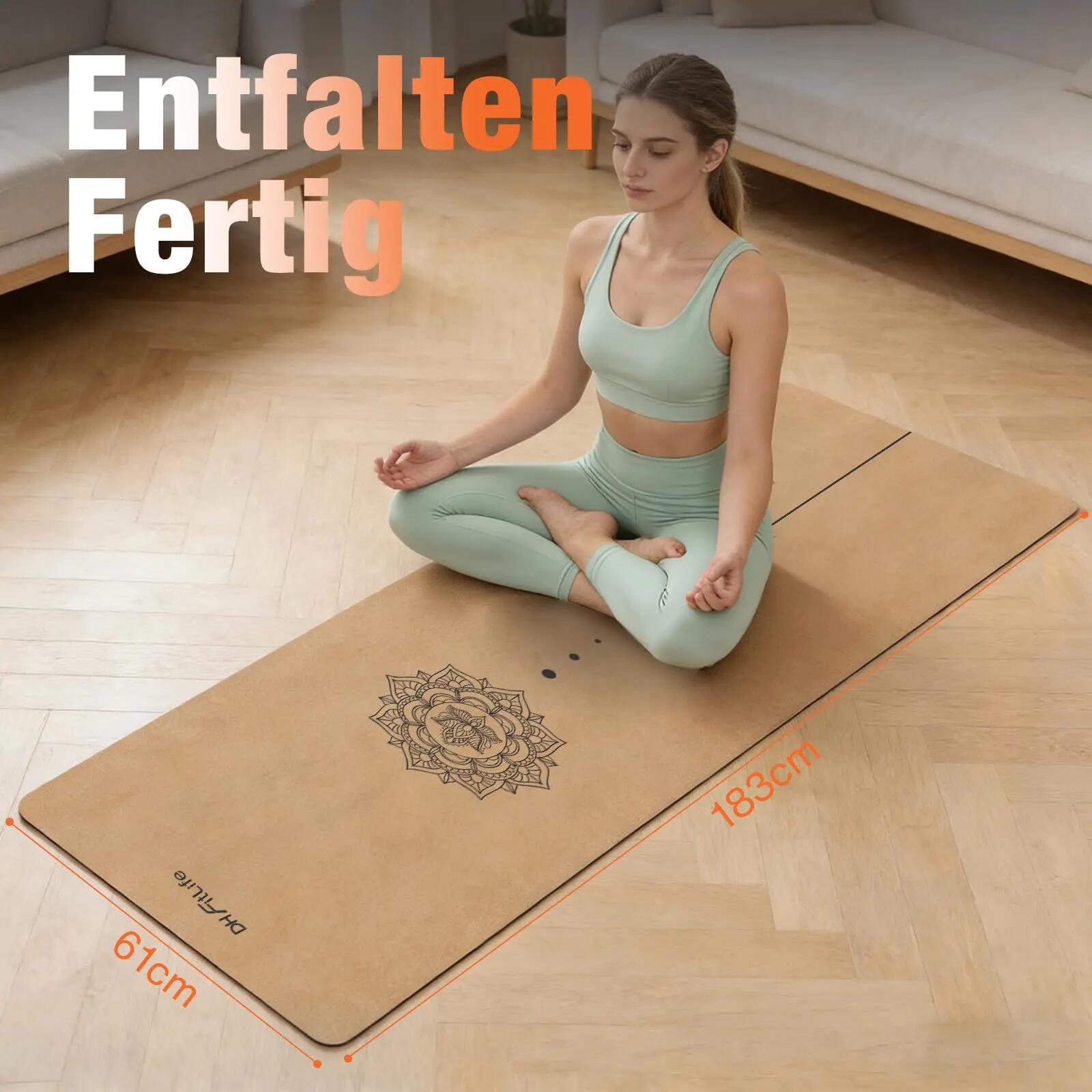Yogamatte Kork 183 x 61 x 0,6 cm - Lotus Flow 6/7