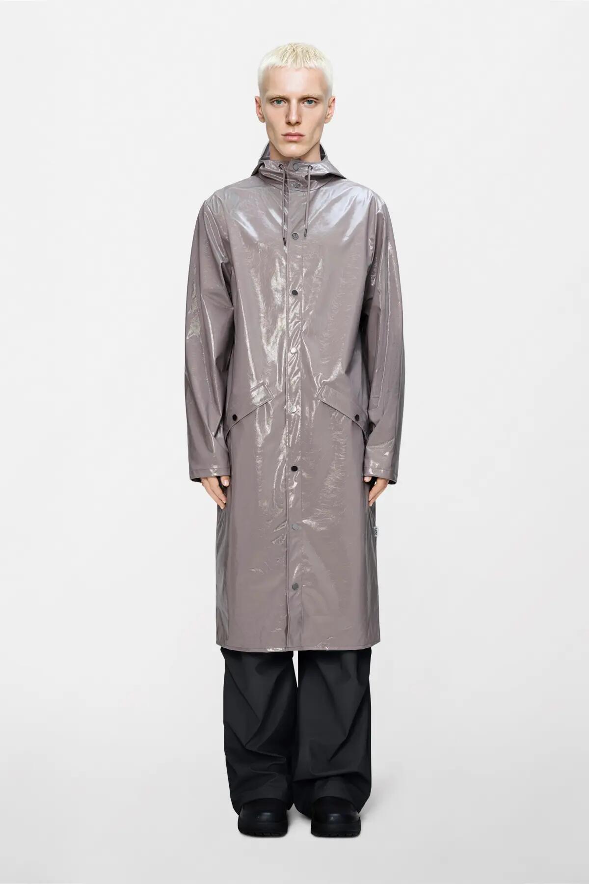 Jaqueta Rains Modelo 18360r Longer Jacket W3 Cor Violeta 4/5