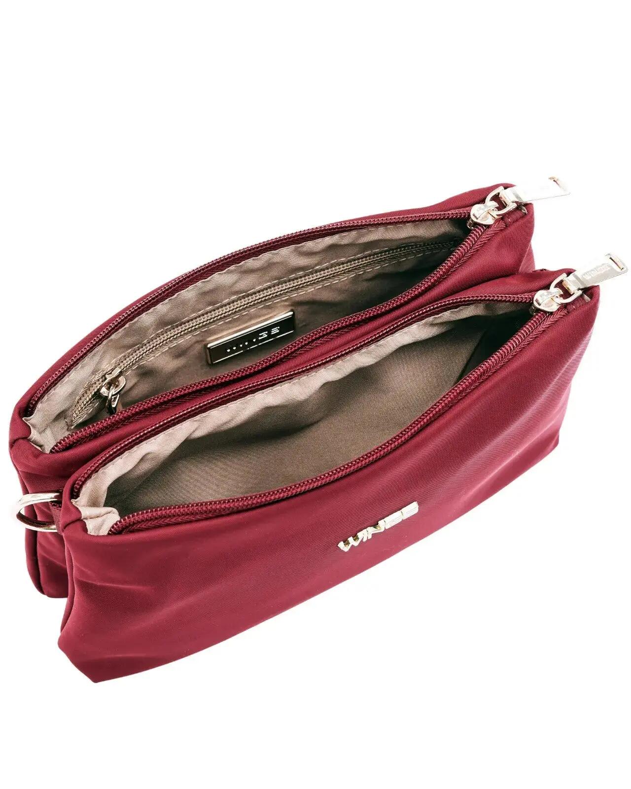 ROSELLA sporttas met make-upetui DARK RED 6/9