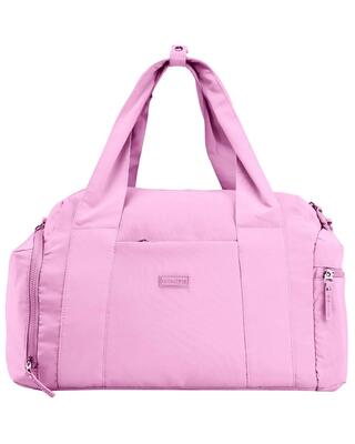 Sporttas wings solenne met schoenenvak en riem voor koffer pink