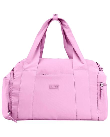 Torba sportowa WINGS SOLENNE z kieszenią na buty i pasem na walizkę PINK