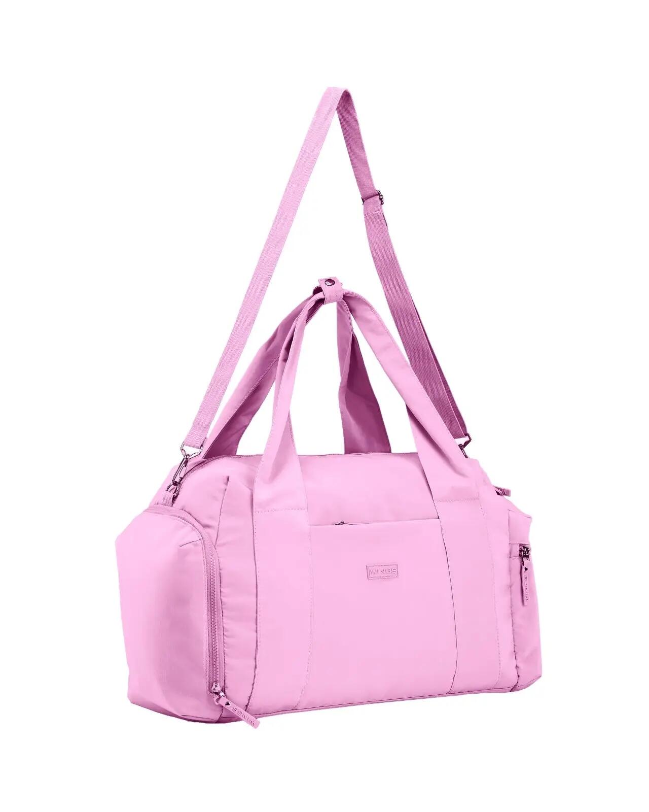 Sporttas WINGS SOLENNE met schoenenvak en riem voor koffer PINK 4/10