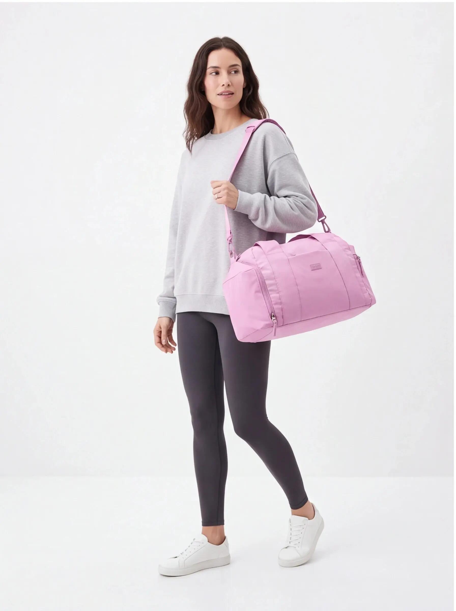 Sporttas WINGS SOLENNE met schoenenvak en riem voor koffer PINK 2/10