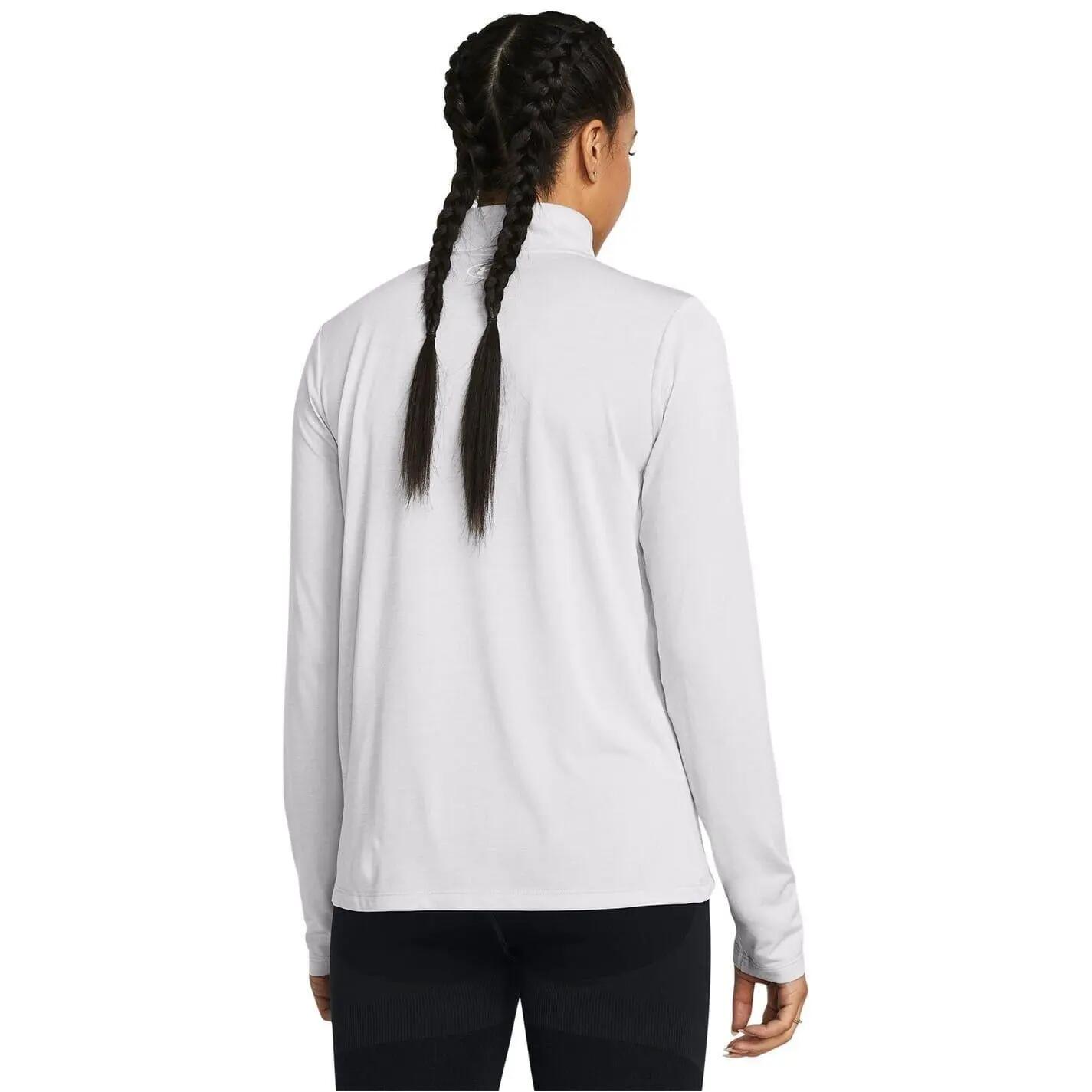 Top Struttura Mezza Cerniera Donna Under Armour Tech Grigio Halo 3/5