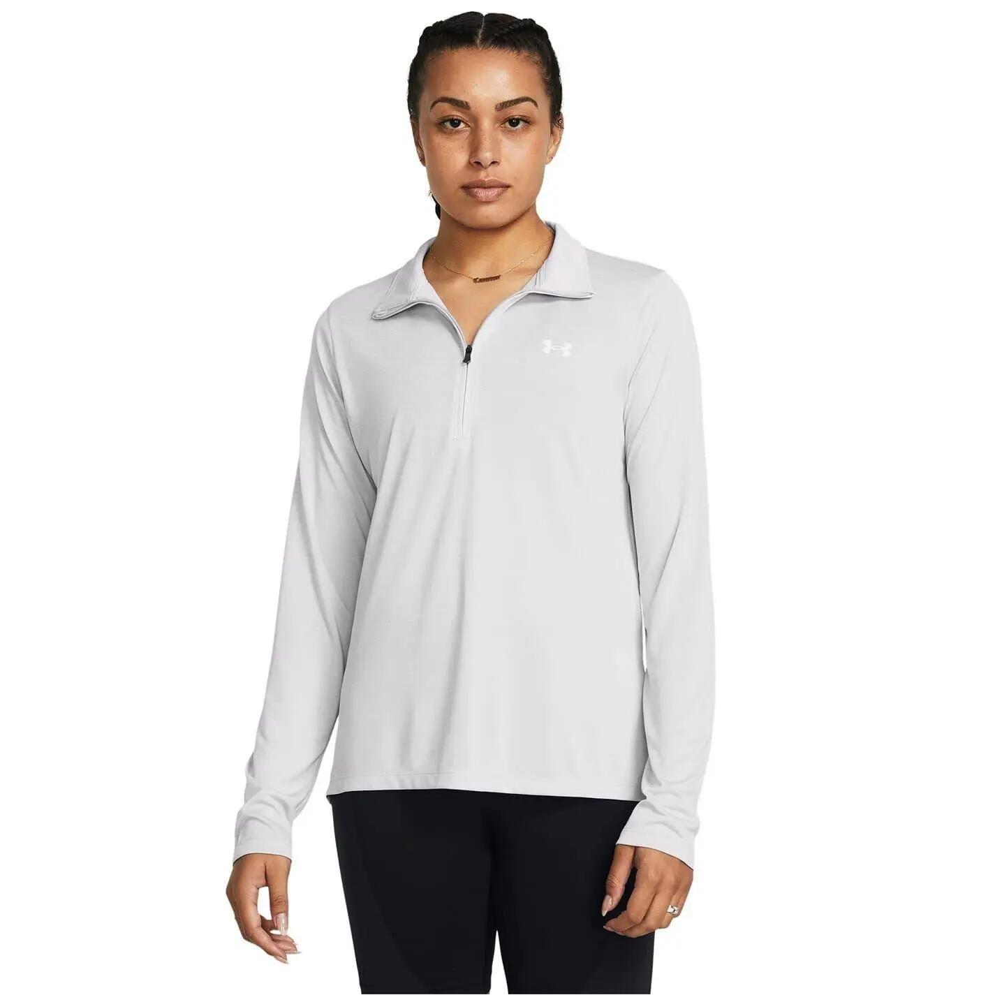 Top Struttura Mezza Cerniera Donna Under Armour Tech Grigio Halo 2/5