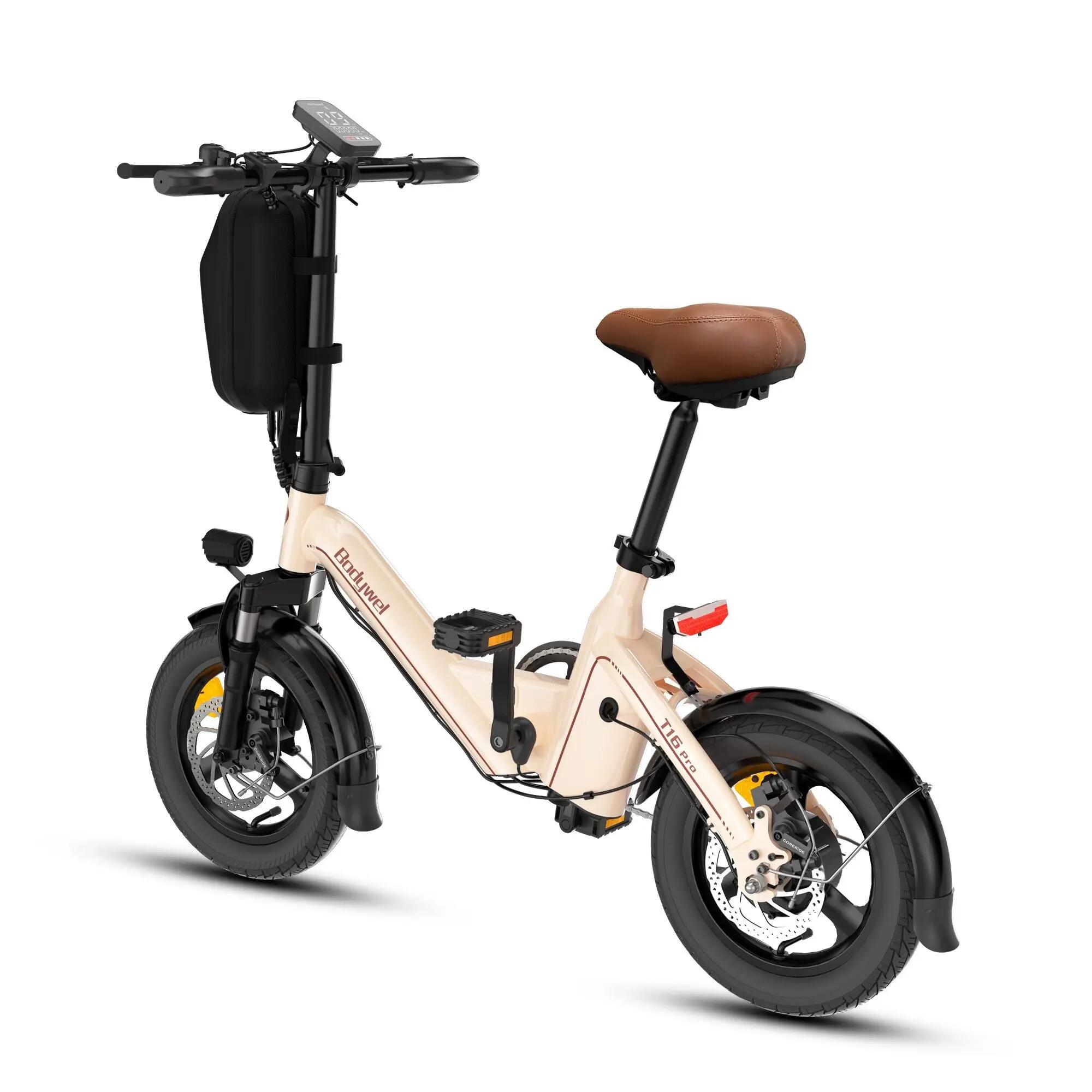 Bicicleta Elétrica Dobrável T16 Pro 14" 36V 7.8Ah 50km APP Mini E-Bike 2/6