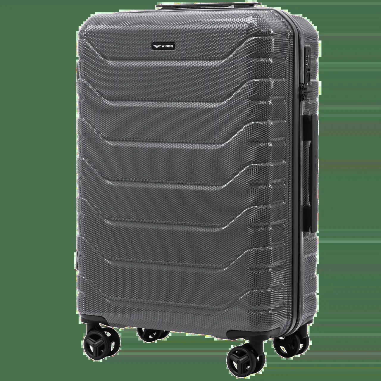 Ensemble de 4 valises Wings CRAKE POLYCARBONATE 100% GRIS FONCÉ S/M/L + MINI 4/10