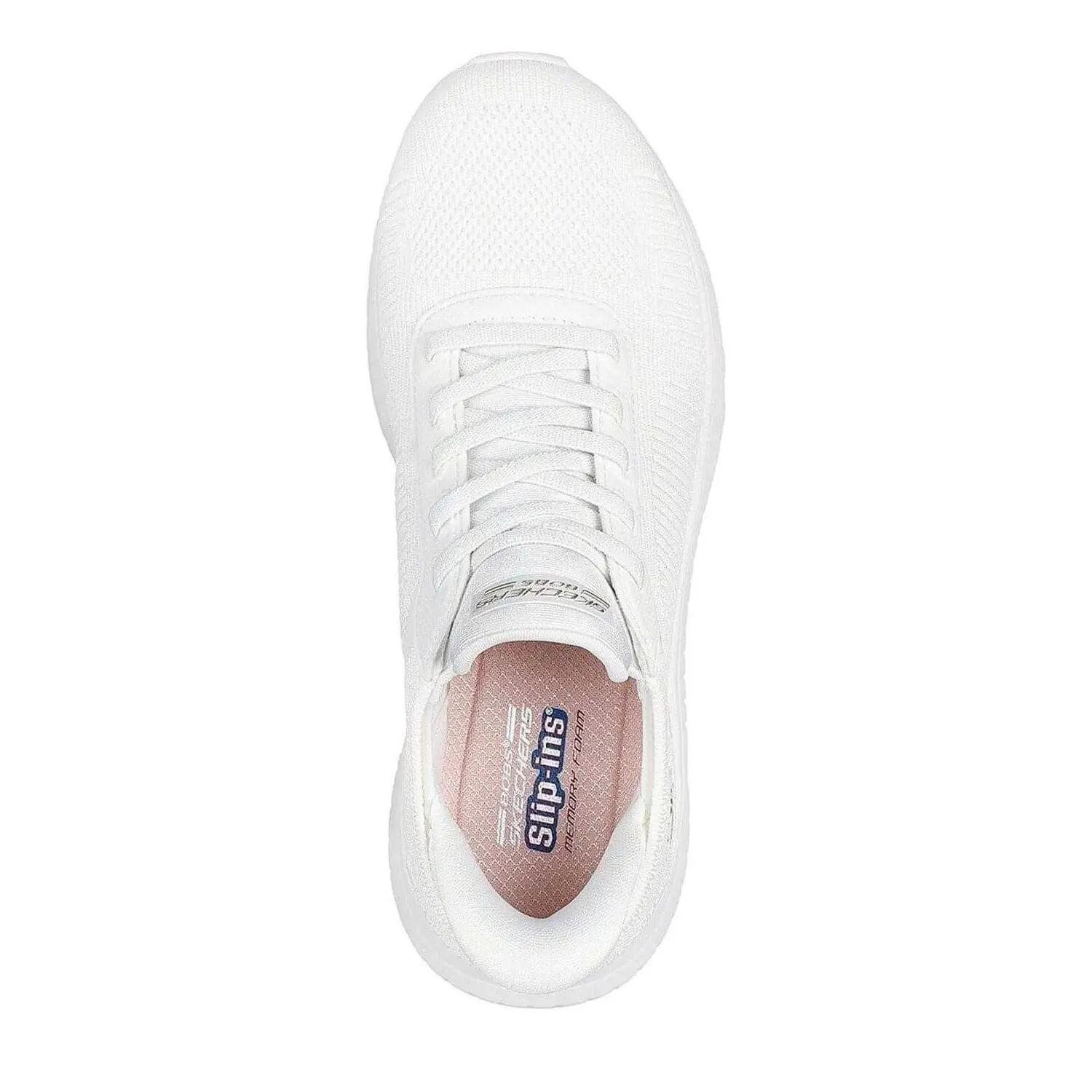 Womens/Ladies BOBS Sport Squad Chaos Flat Trainers (White) 3/7