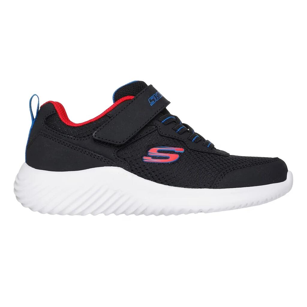 Childrens/Kids Bounder TechRox Round Toe Trainers (Black/Red)