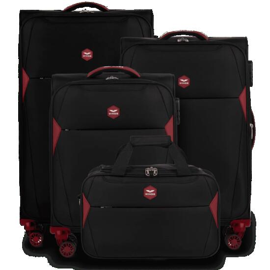 Ensemble de 3 valises DIPPER + sac cabine Wings NOIR
