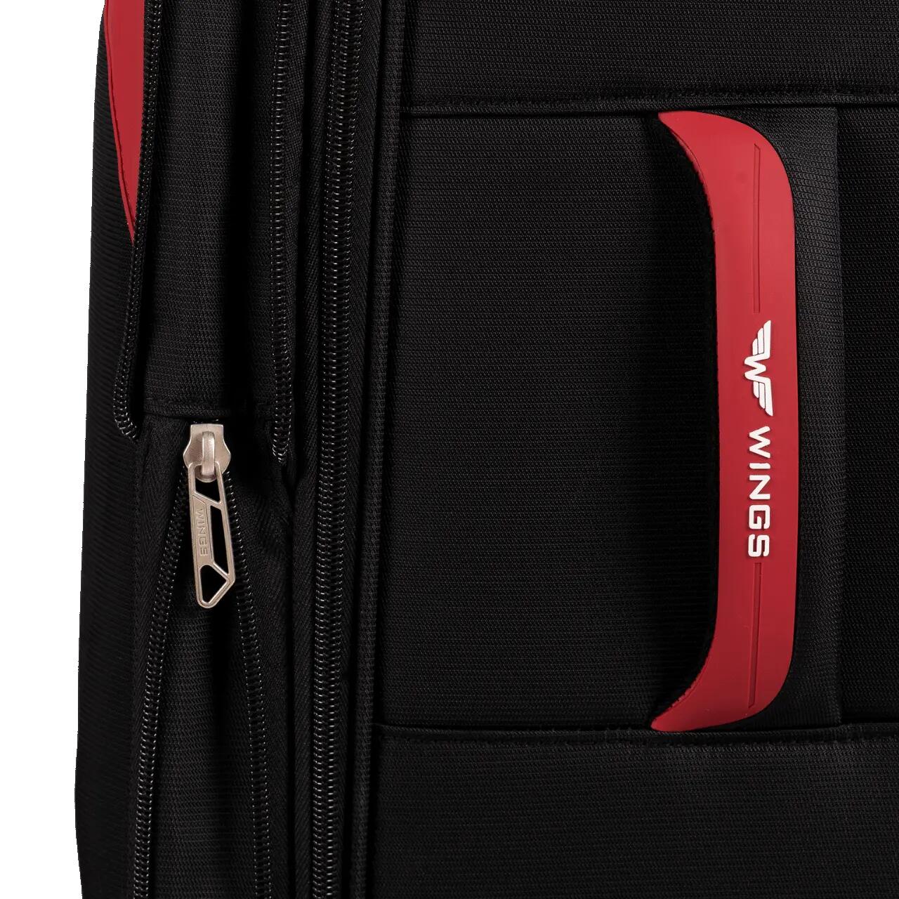 Ensemble de 3 valises DIPPER + sac cabine Wings NOIR 9/10