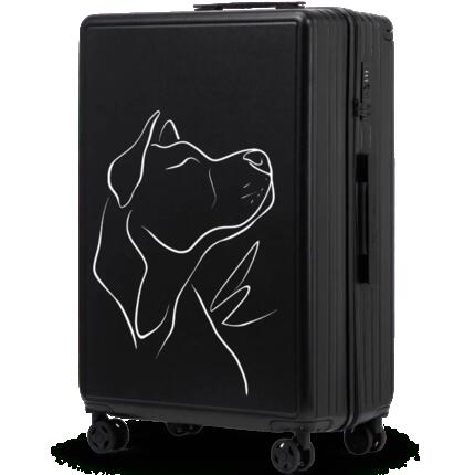 Grande valise Wings ABS+ 28" personnalisée BLEU PASTEL COQUELICOTS POPIERSIE
