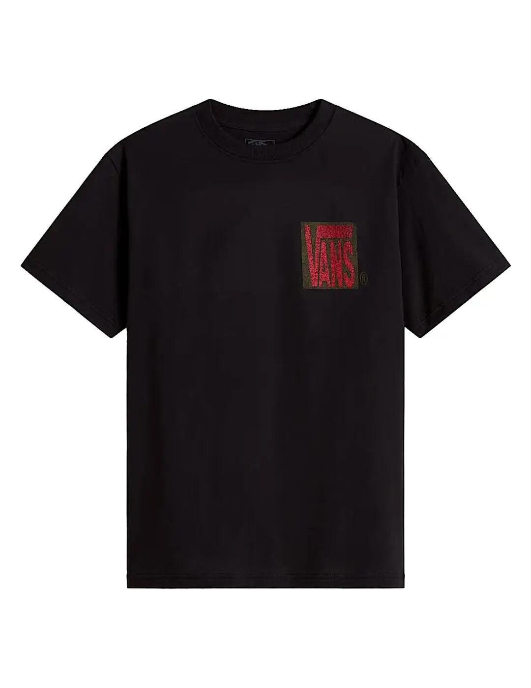 Camiseta para Homem Vans Stretch Stack Preto. 3/4