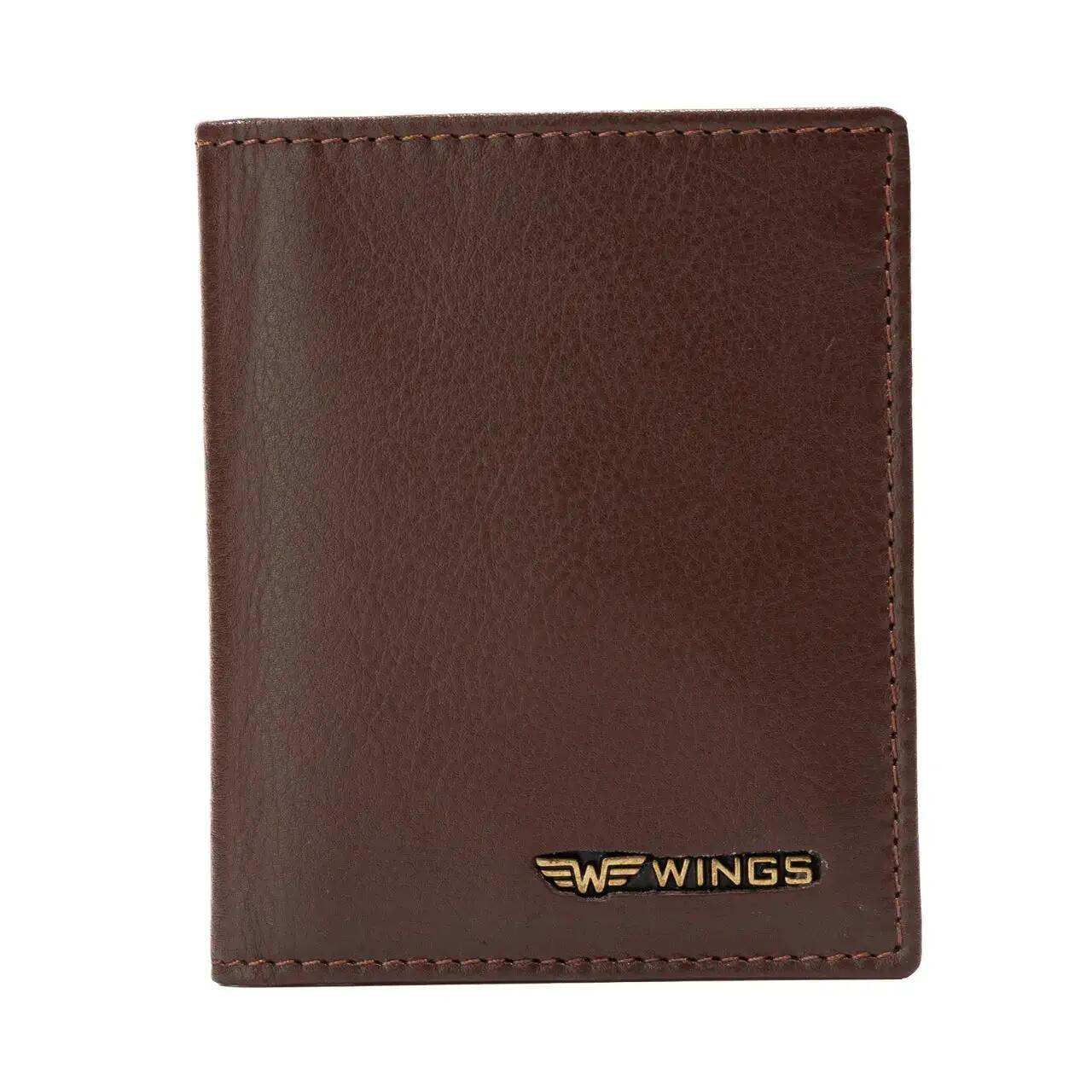 Porte-cartes WINGS en cuir bovin naturel Marron 4/6