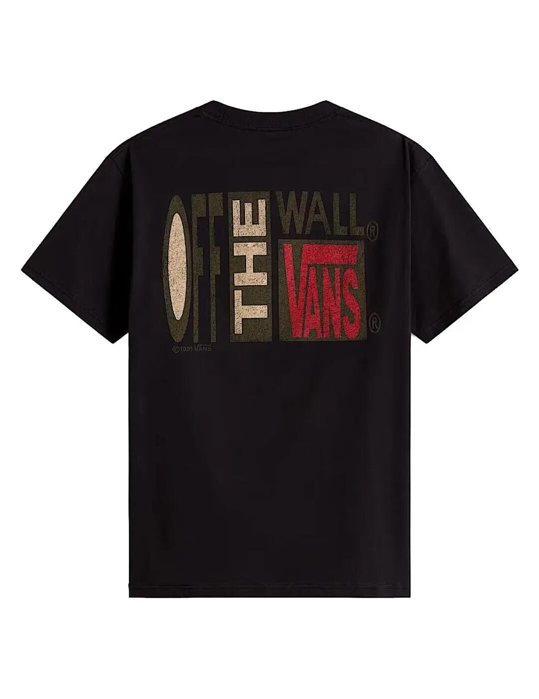 Camiseta para Homem Vans Stretch Stack Preto. 2/4