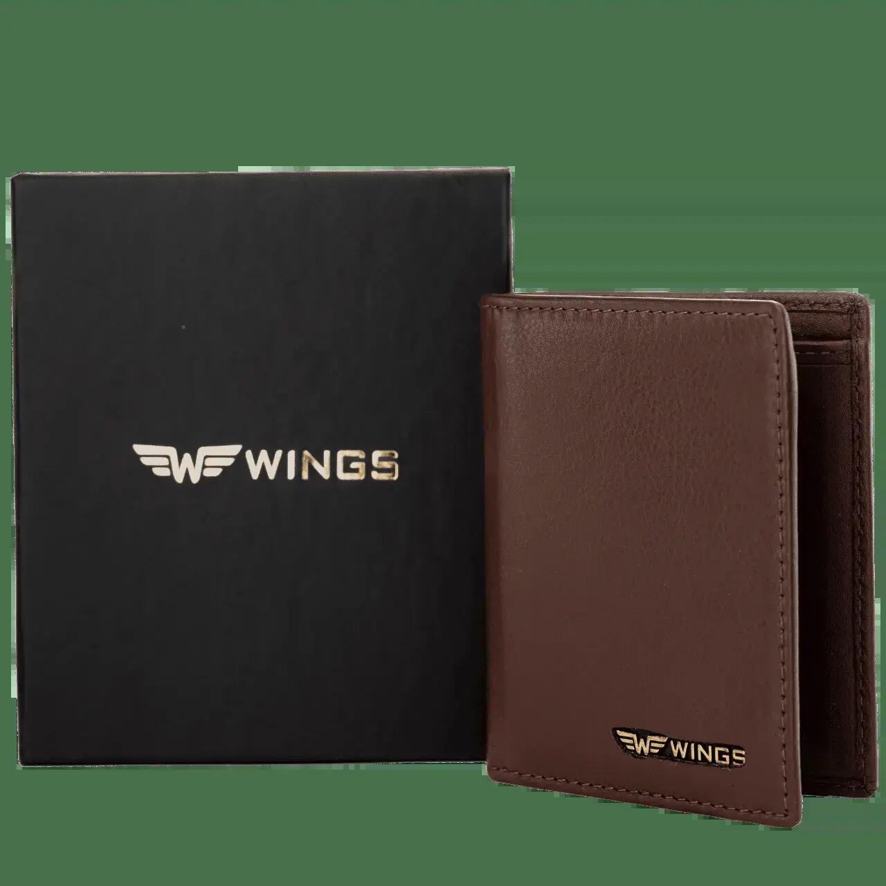 Porte-cartes WINGS en cuir bovin naturel Marron 2/6
