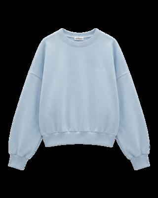 Dames sweater crewneck oversize unleash wings pastel blauw