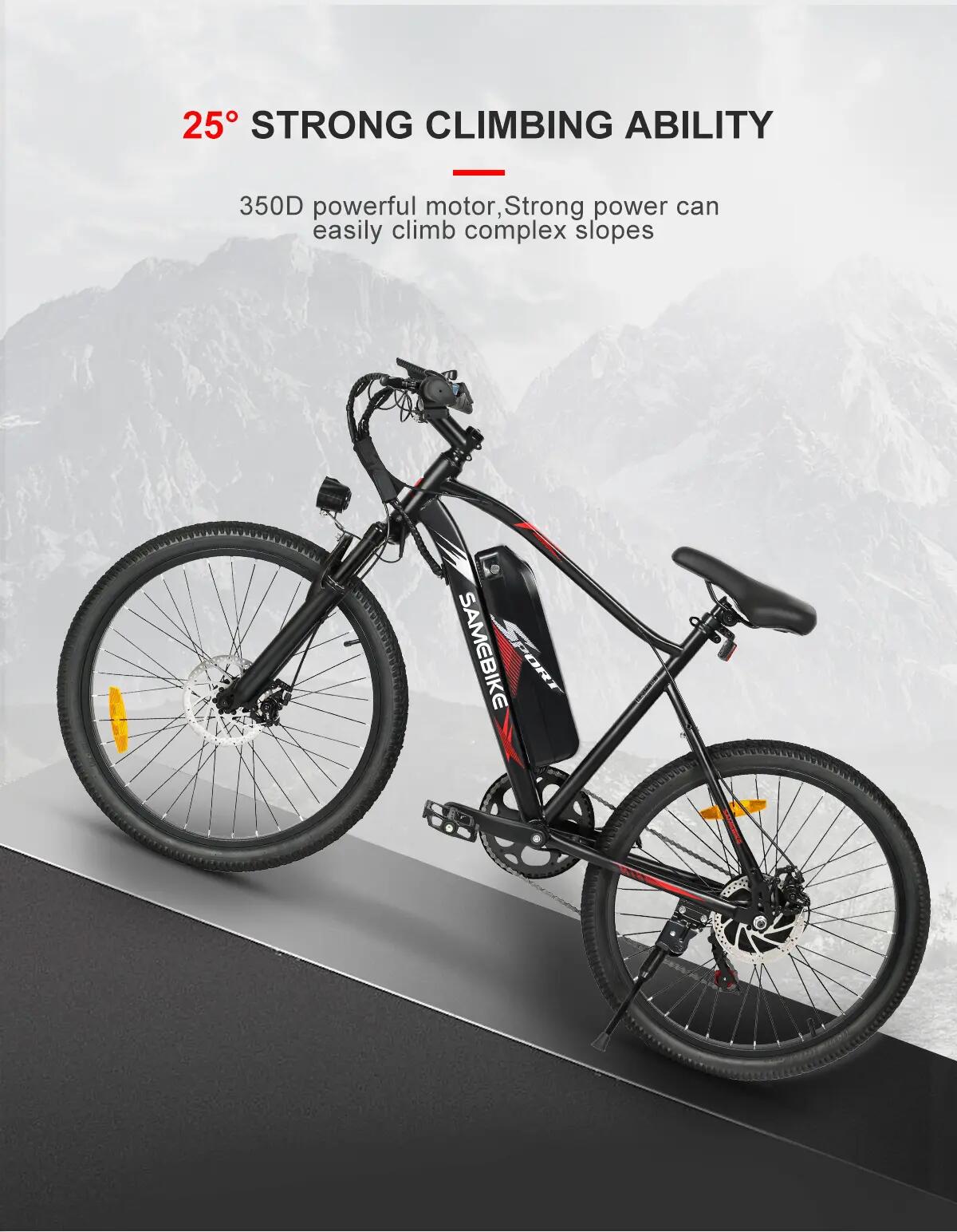 Rower elektryczny dla dorosłych SAMEBIKE EBE2, akumulator 36 V 13 Ah 15/15