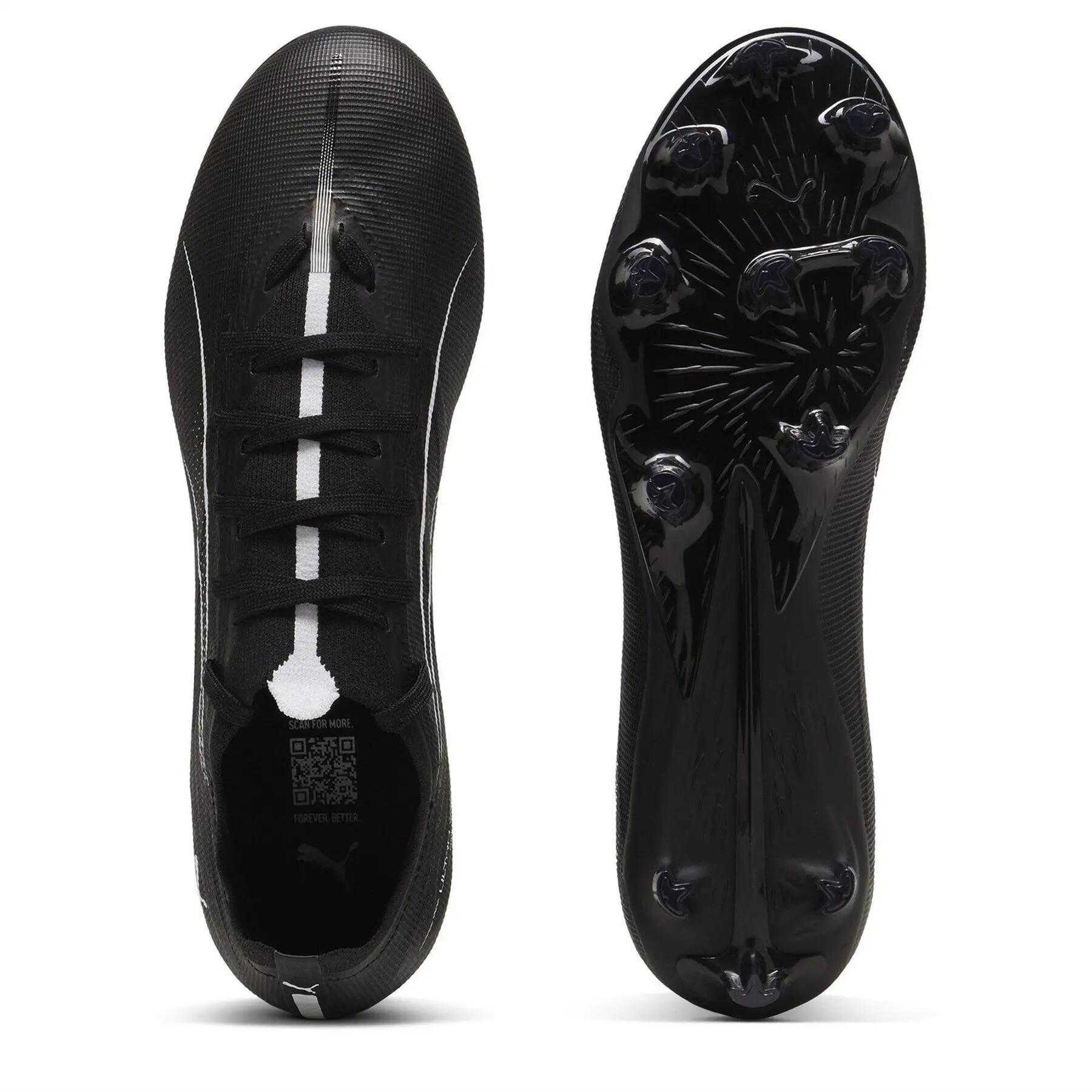 Chaussures De Foot Pour Terrain Ferme ULTRA MATCH Homme (Noir / Blanc) 4/15