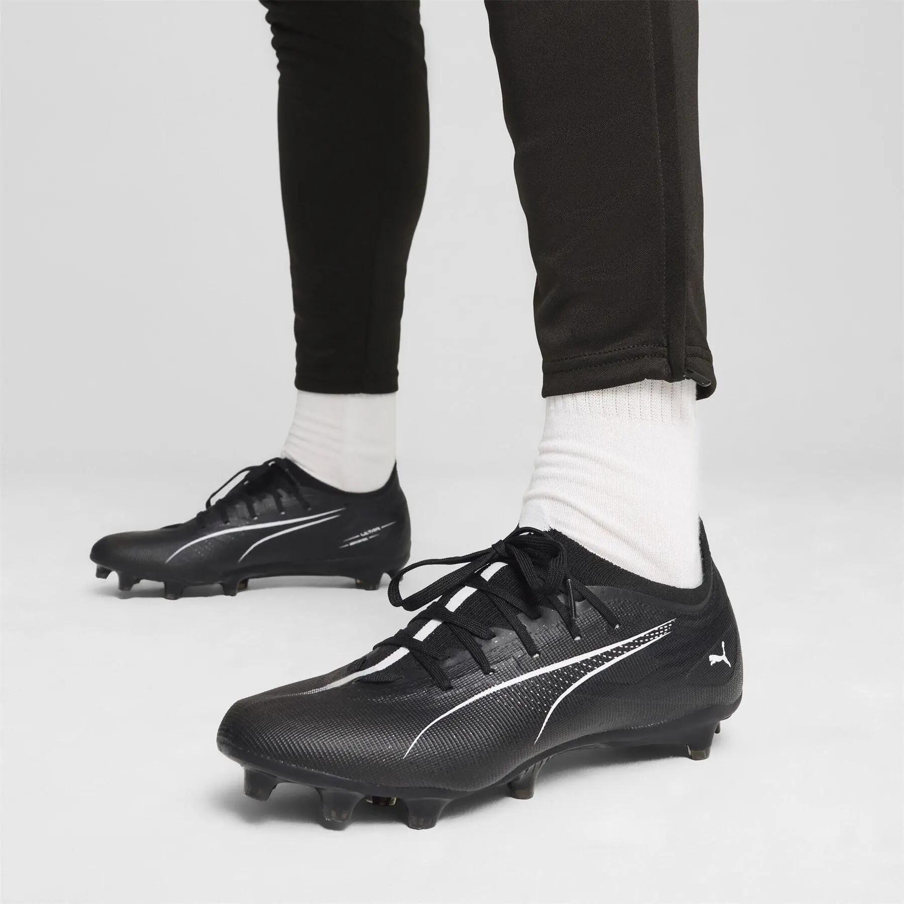 Chaussures De Foot Pour Terrain Ferme ULTRA MATCH Homme (Noir / Blanc) 3/15
