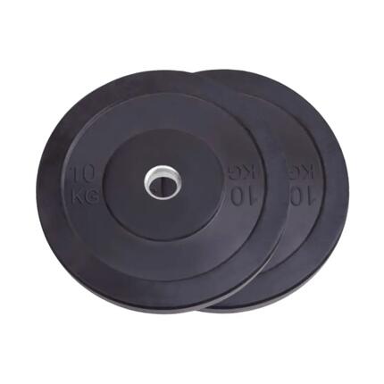 Rubberen bumper plates met gietijzeren kern 50 mm – set van 2