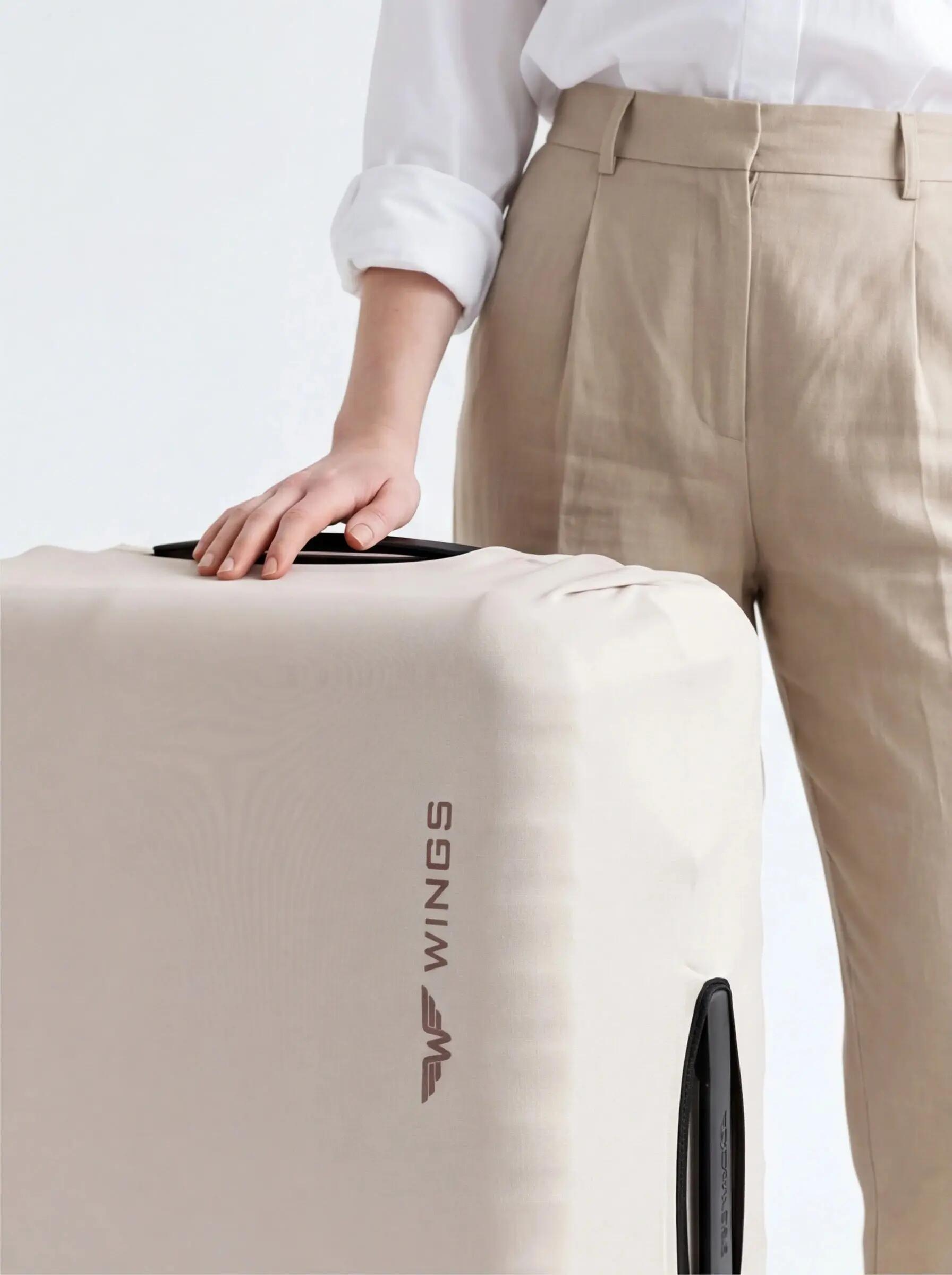 Pokrowiec na dużą walizkę 28" Wings BEIGE 2/8