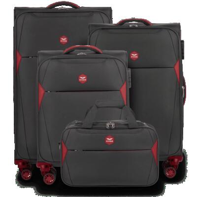 Set van 3 dipper-koffers + wings grey handbagage
