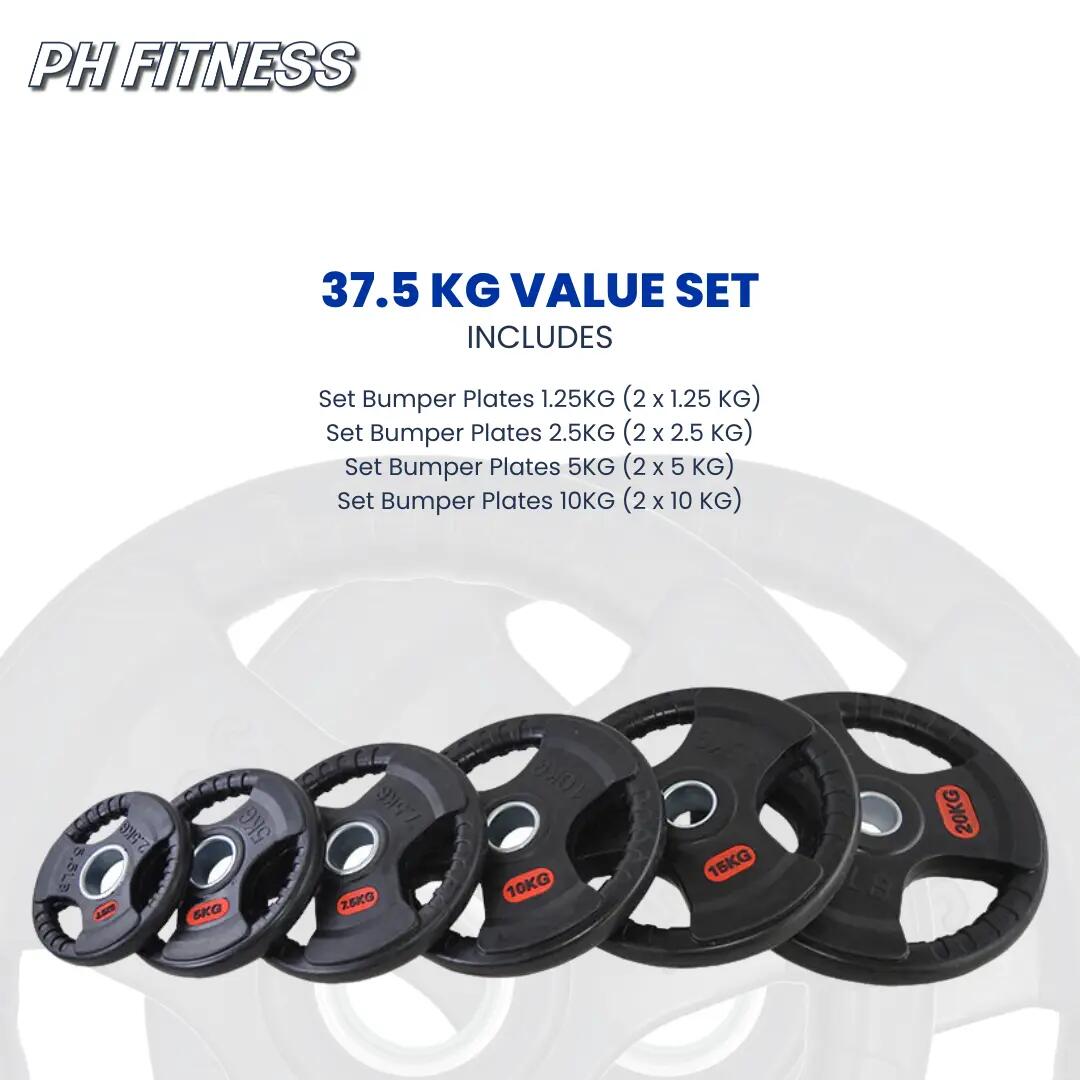 PH Fitness | Set da 77,5KG / 107,5KG / 147,5KG | Tri Handle Plates 8/9